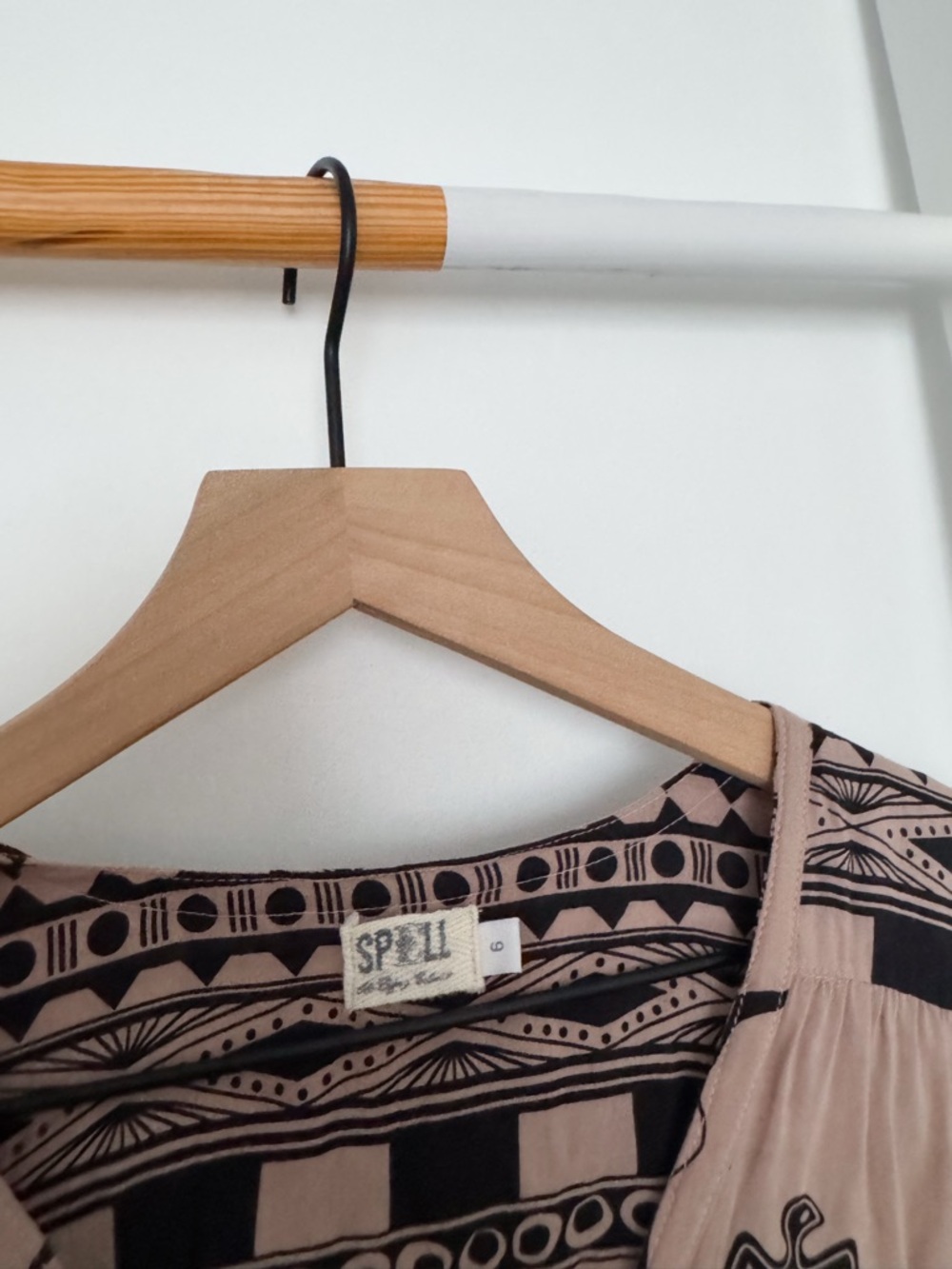 Spell & The Gypsy Tribal Romper Thunderbird Tassel Boho Taupe Brown - Picture 5 of 14